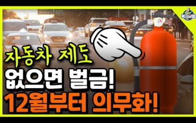 🚘12월부터 달라지는 자동차 제도! 차량용 소화기 없으면 과태료 벌금!!