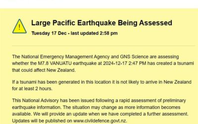 New Zealand is assessing if Vanuatu earthquake tsunami could affect New Zealand