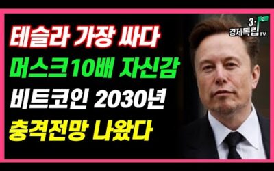 [테슬라 지금이 가장 싸다!! 머스크 10배 자신감! 비트코인 2030년, 충격전망 나왔다!!]#재테크#해외주식투자#테슬라#비트코인#3.1경제독립tv