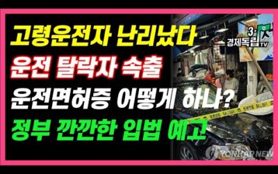 [고령운전자 난리났다!! 운전 탈락자 속출! 운전면허증 어떻게 하나? 정부, 깐깐한 입법 에고!!]#운전면허증#적성검사기준#3.1경제독립tv