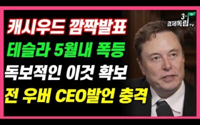 [캐시우드 깜짝 발표! 테슬라 5월내 폭등!! 독보적인 이것 확보? 전 우버CEO 발언 충격!!]#재테크#해외주식#테슬라#엔비디아#비트코인#3.1경제독립tv