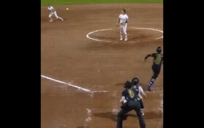 This hurdle + throw combo is INSANE! 😤 (🎥: Mississippi State Softball)