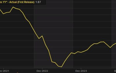 US import prices for January 0.3% versus 0.4% est . Export prices +1.3% versus 0.3% est.