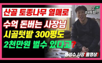 [산속 토종유실수 열매따서 수억 버는 사장님! 300평 텃밭에 이것 심으면 2천만원 수익 가능! 시골텃밭 놀리지 마세요! feat.정성수 프르미나무유통 대표]#3.1경제독립tv