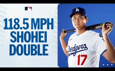 Shohei Ohtani hits a 118.5MPH DOUBLE! | 大谷翔平ハイライト